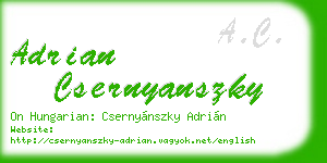 adrian csernyanszky business card